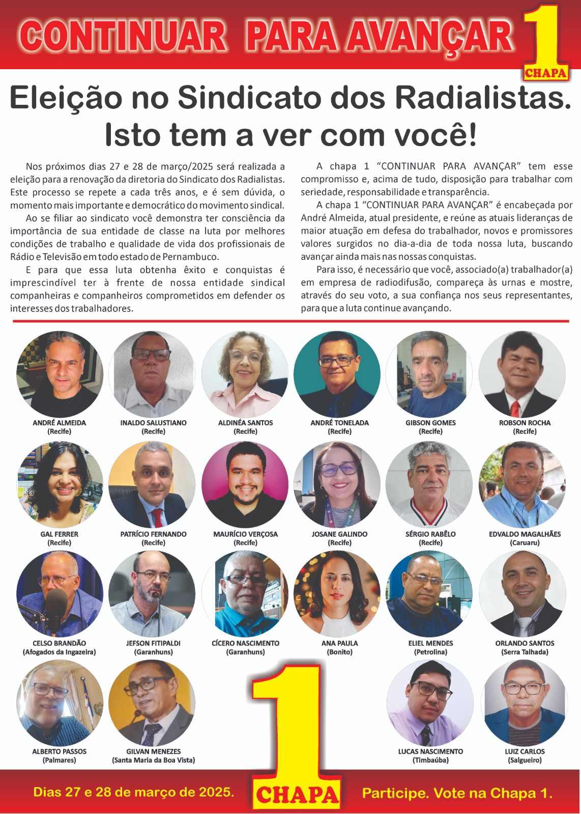 Eleições no Sindicato dos Radialistas. Isto tem a ver com você!